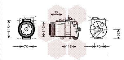 VAN WEZEL Kompressori, ilmastointilaite 0300K014